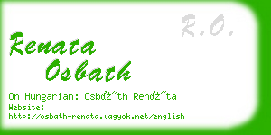 renata osbath business card